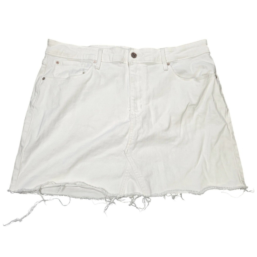 Signature by Levi Strauss White Denim Mini Skirt